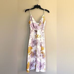 Monteau Los Angeles Floral Side Slit Midi Dress